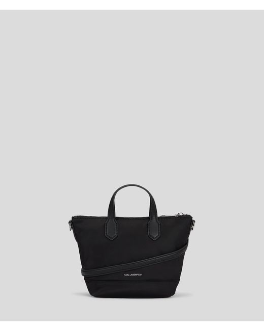 Karl Lagerfeld Black K/signature Nylon Small Tote Bag