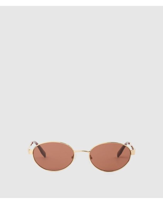 Karl Lagerfeld Pink Monogram Oval Sunglasses