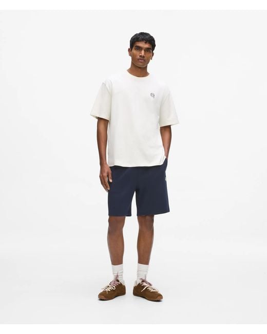 Karl Lagerfeld White Ikon Jersey Shorts for men
