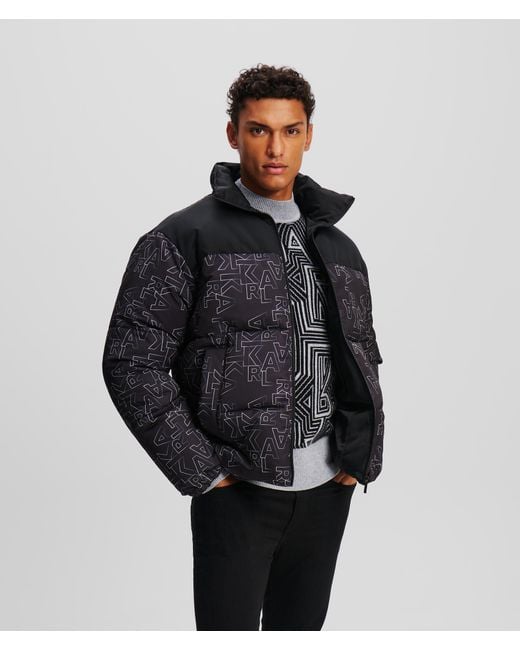 Veste Matelassee Ornee Des Lettres Karl Karl Lagerfeld pour homme en coloris Noir Lyst