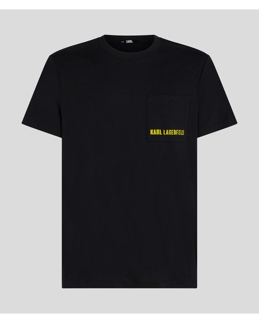 Karl Lagerfeld Black Karl Logo Pocket T-shirt for men
