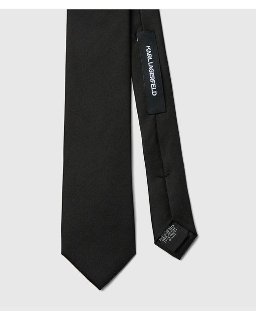 Karl Lagerfeld Black Monogram Tie for men