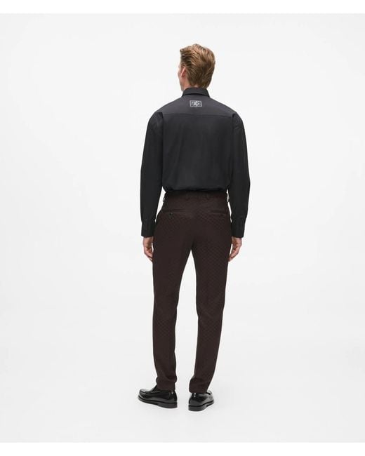 Karl Lagerfeld Multicolor All-Over Monogram Suit Pants for men
