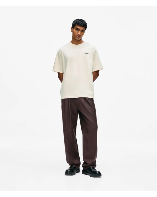 Karl Lagerfeld White Rue St-Guillaume Relaxed T-Shirt for men