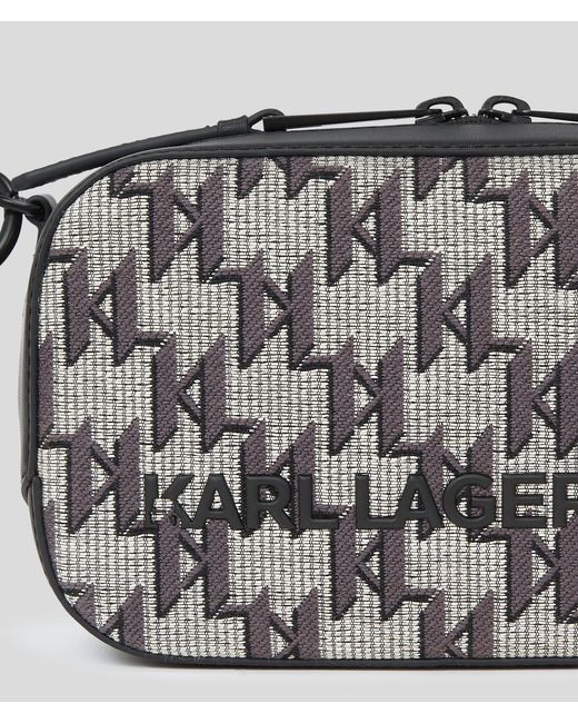 Karl Lagerfeld Gray K/monogram Camera Bag for men