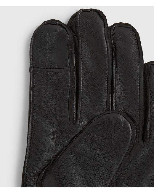 Karl Lagerfeld Black K/Monogram Leather Gloves for men