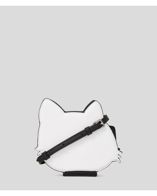 Karl Lagerfeld White K/ikonik Choupette Crossbody Bag