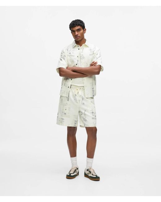 Karl Lagerfeld White Maison De Karl Sketch Shorts for men