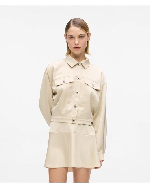 KL Jeans Natural Satin Cut-Out Jacket