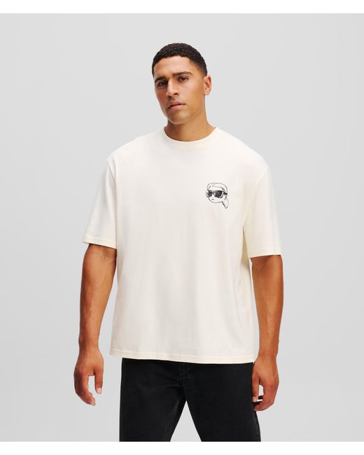 Karl Lagerfeld White Ikon T-Shirt for men