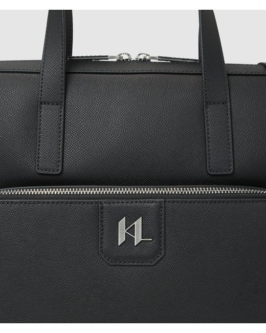 Karl Lagerfeld Aktentasche Aus Leder Mit K/Monogram in Black für Herren