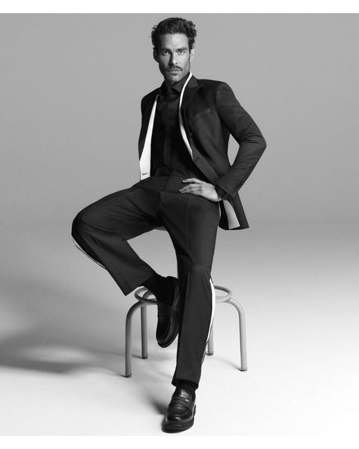 Karl Lagerfeld Blue Kl Studio Contrast Piping Blazer for men