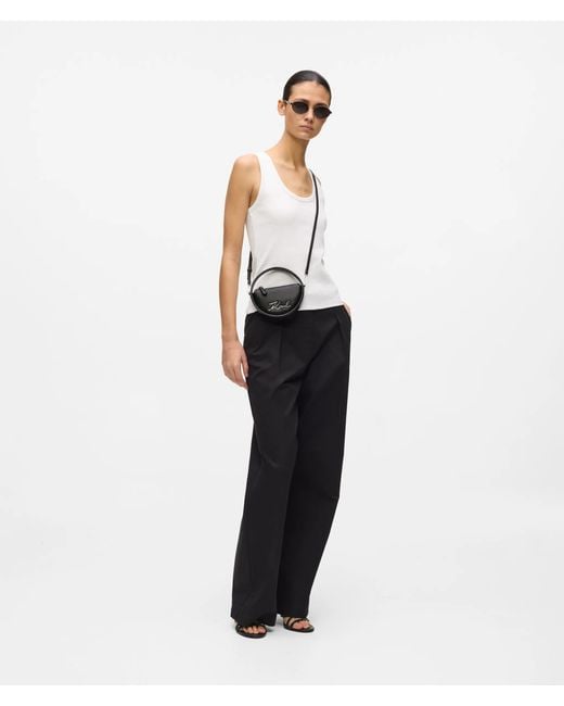 Karl Lagerfeld Black K/Signature Nano Round Bag