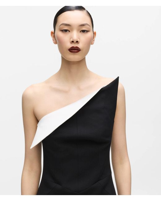 Karl Lagerfeld Black Kl Studio Asymmetric Dress
