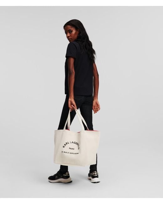 Karl Lagerfeld White Rue St-Guillaume Shopper