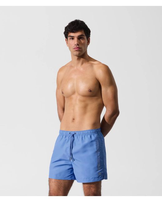 Karl Lagerfeld Blue Ikon Metallic Boardshorts for men