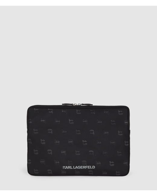 Karl Lagerfeld Black Ikon Nylon Laptop Sleeve