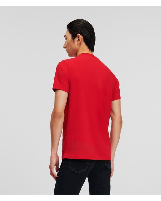 Karl Lagerfeld Red Crew-neck T-shirt for men