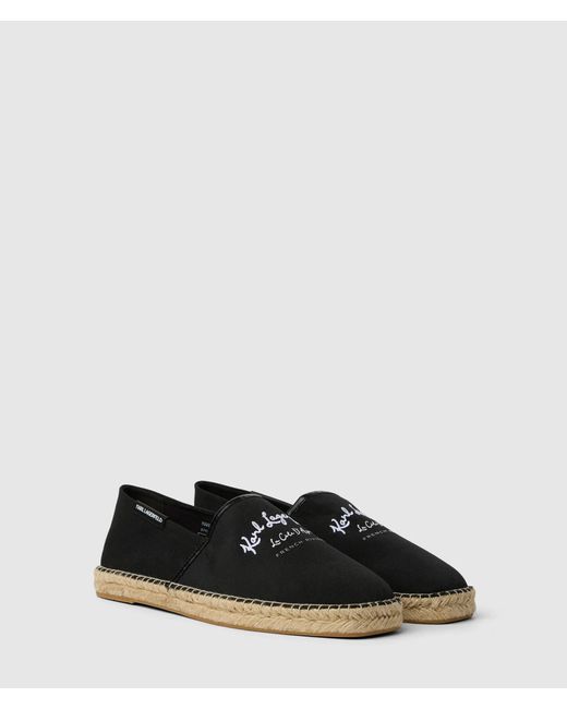 Karl Lagerfeld Black Kamino Riviera Espadrilles for men