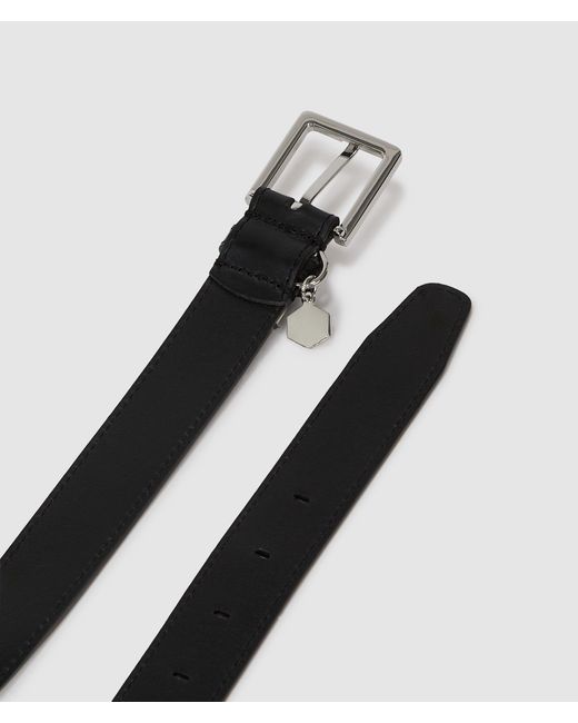 KL Jeans Black Logo Charm Belt