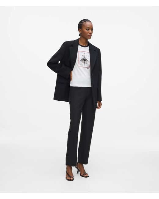 Karl Lagerfeld White Le Ballet Slim-Fit T-Shirt