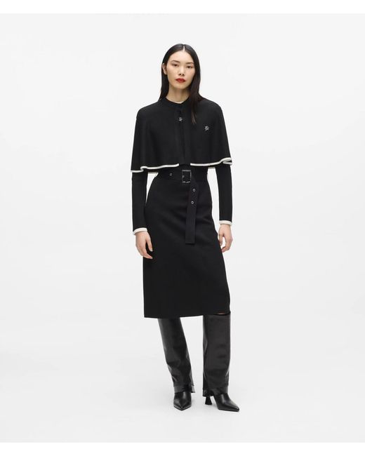Karl Lagerfeld Black Transformable Cape Dress