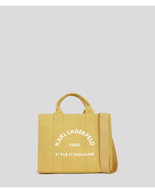 Karl Lagerfeld Yellow Rue St-guillaume Medium Square Tote Bag