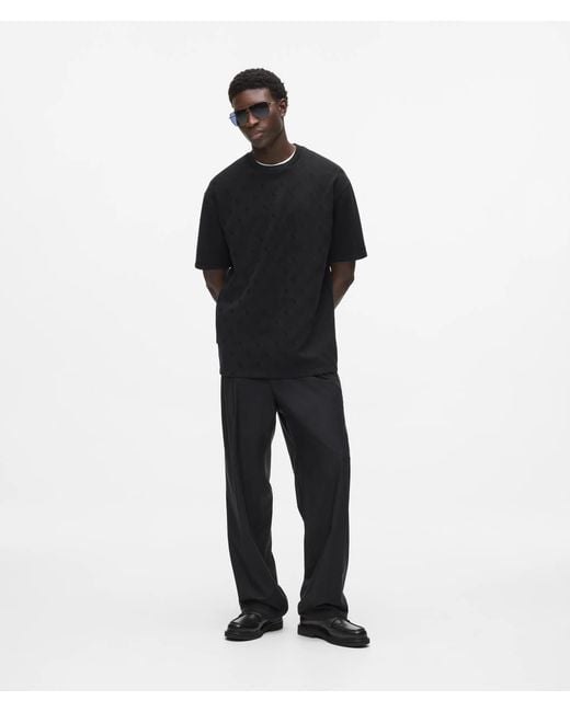 Karl Lagerfeld Black Monogram Short-Sleeved Sweater for men