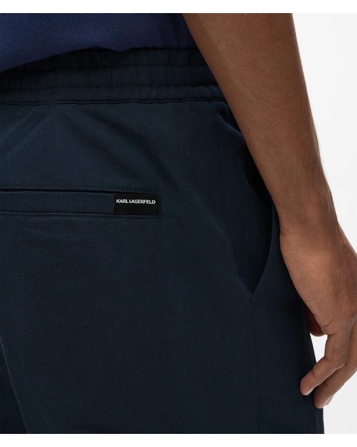 Karl Lagerfeld Blue Linen Suit Pants for men