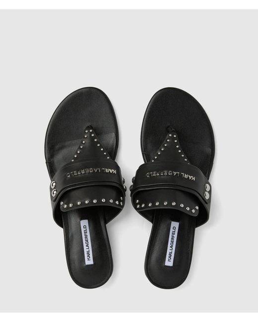 KL Jeans White Roxy Stud Trim Sandals
