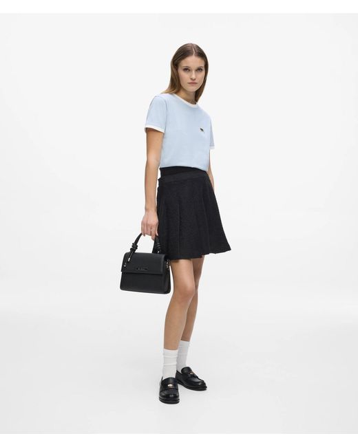 Karl Lagerfeld Black Ikon Pebble Satchel Bag