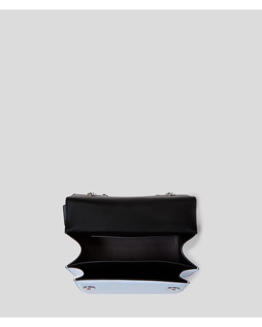 Karl Lagerfeld Blue K/seven Grain Leather Shoulder Bag