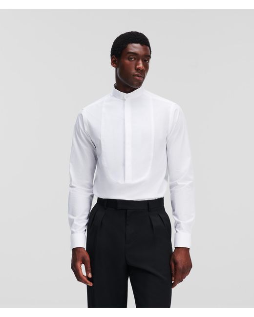 Chemise Col Mao Sélectionnée Par Hun Kim Karl Lagerfeld pour homme en coloris White