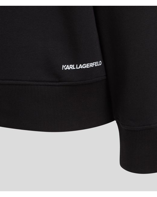 Karl Lagerfeld Black Circle Logo Sweatshirt for men