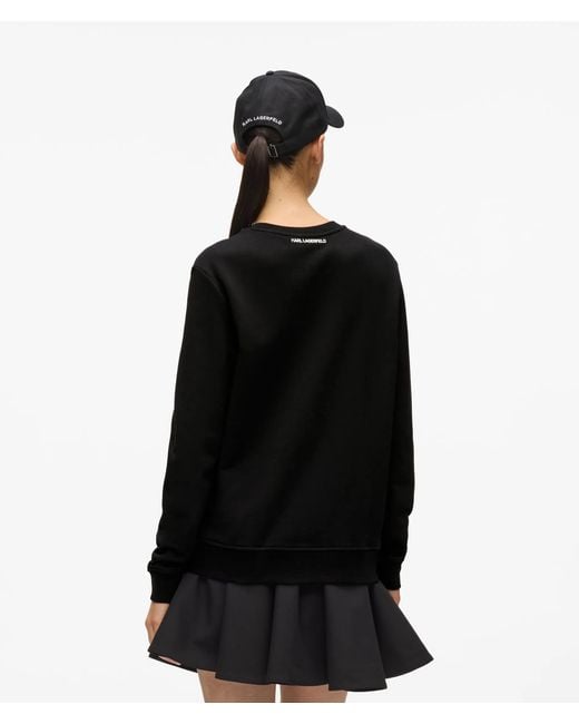Karl Lagerfeld Black Ikon Circle Logo Sweatshirt