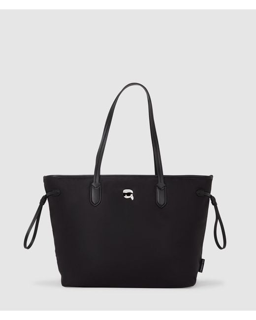 Karl Lagerfeld Black Ikon Nylon Tote Bag