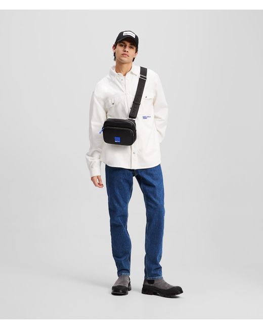 Karl Lagerfeld White Out Of The Blue Graphic Overshirt for men