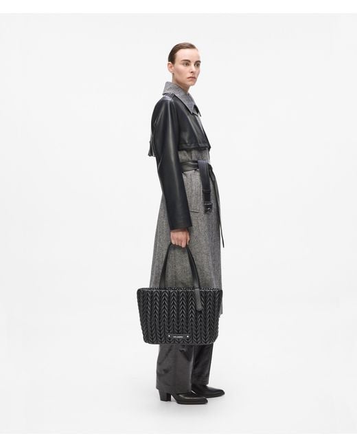 Karl Lagerfeld Black K/Weave Medium Tote Bag