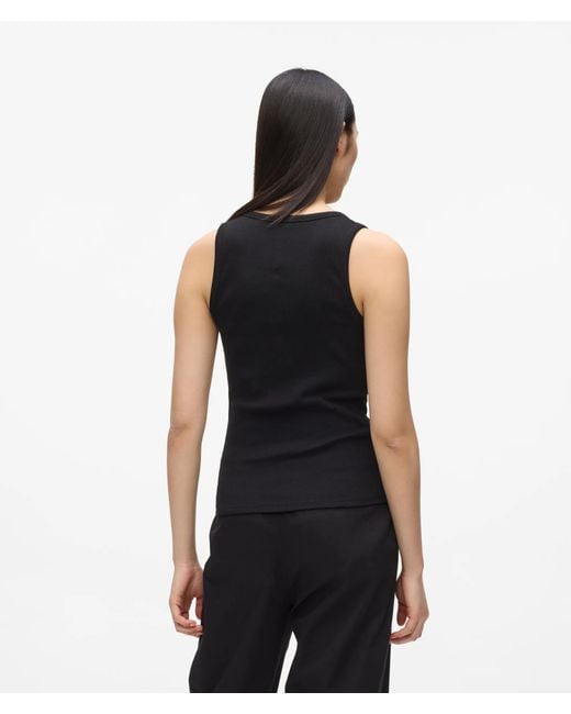 Karl Lagerfeld Black Signature Tank Top