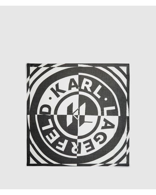 Karl Lagerfeld Black K/Circle Modal Scarf