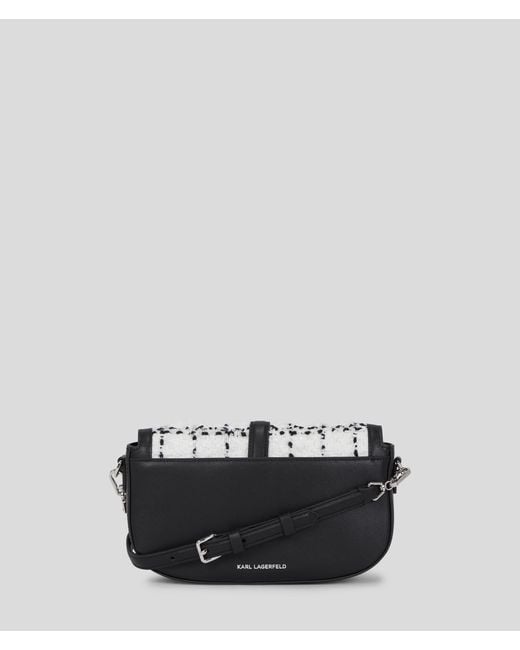 Karl Lagerfeld Metallic K/autograph Padlock Bouclé Shoulder Bag