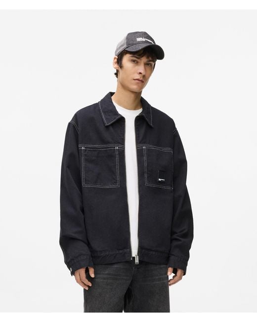 KL Jeans Blue Contrast Stitch Jacket for men