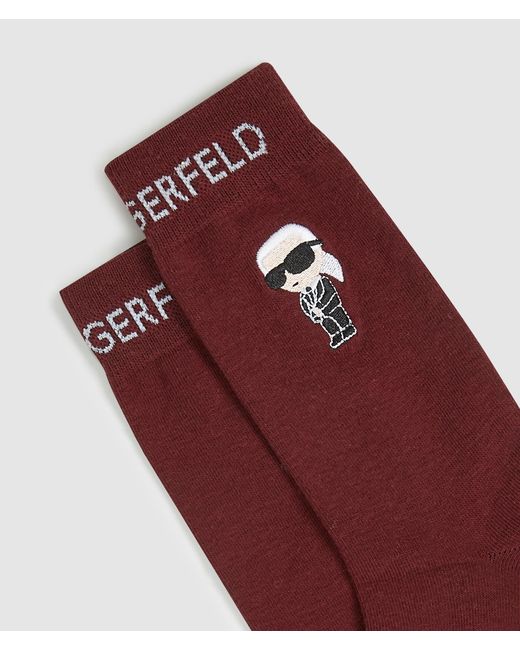 Karl Lagerfeld Purple Ikon Socks – 3-Pack, Multicoloured