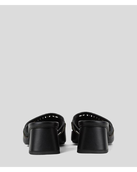Karl Lagerfeld Black Karl Cut-out Sandals