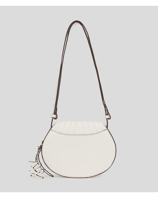 Karl Lagerfeld White K/wellen Saddle Bag