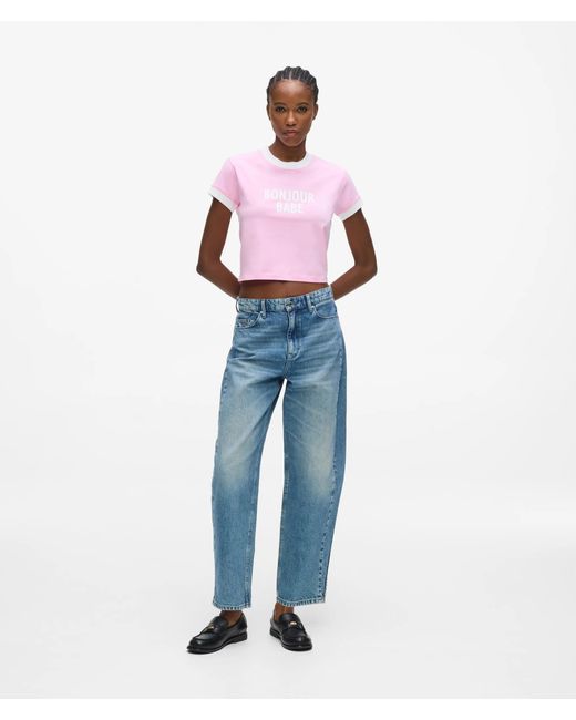 Karl Lagerfeld Red Bonjour Babe T-Shirt