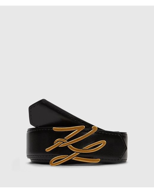 Karl Lagerfeld Black K/Autograph Medium Belt