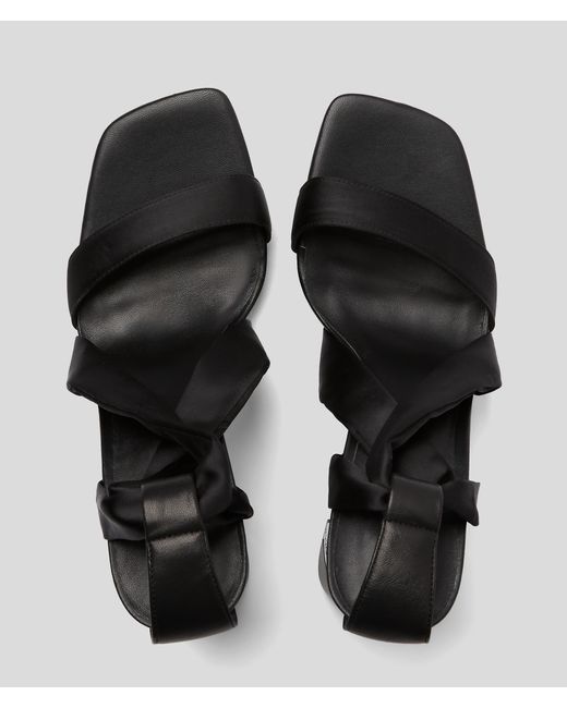 Sandales Avec Rubans À Nouer Karl Lagerfeld en coloris Black