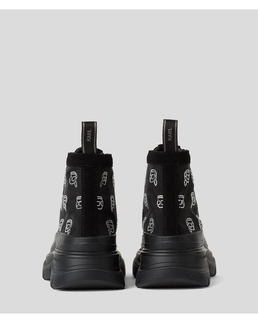 Karl Lagerfeld Black K/ikonik Nft Luna Rhinestone Boots