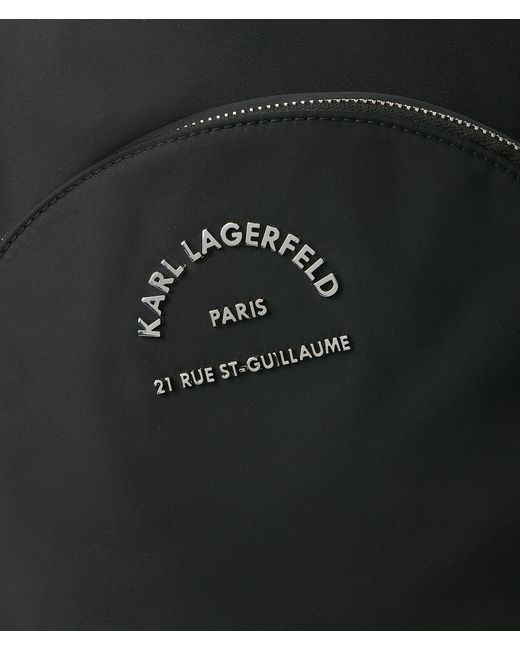 Karl Lagerfeld Black Rue St-guillaume Medium Backpack